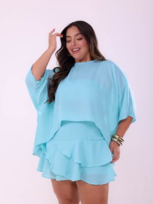 Conjunto Chiffon Short Saia Tam. 44/46