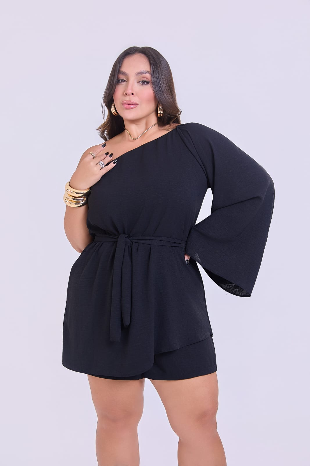 Macaquinho Duna Forrado Plus Size Tam. 48/50