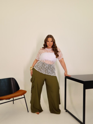 Calça Cargo Rayon Aruba – Verde Militar